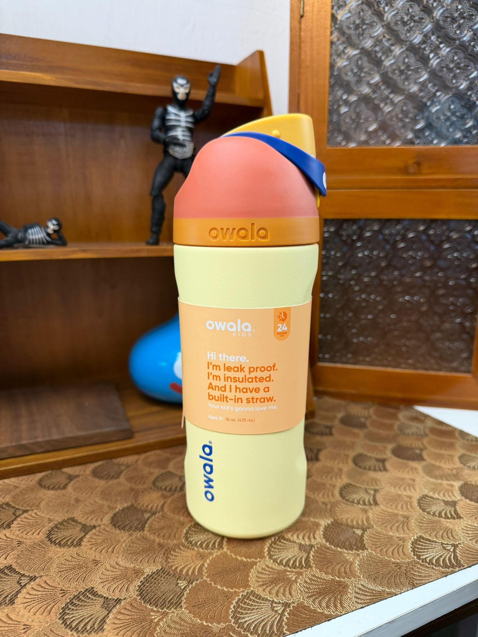 Owala|Kids FreeSip 兒童不鏽鋼保冷水樽 16oz|Misty Horizons