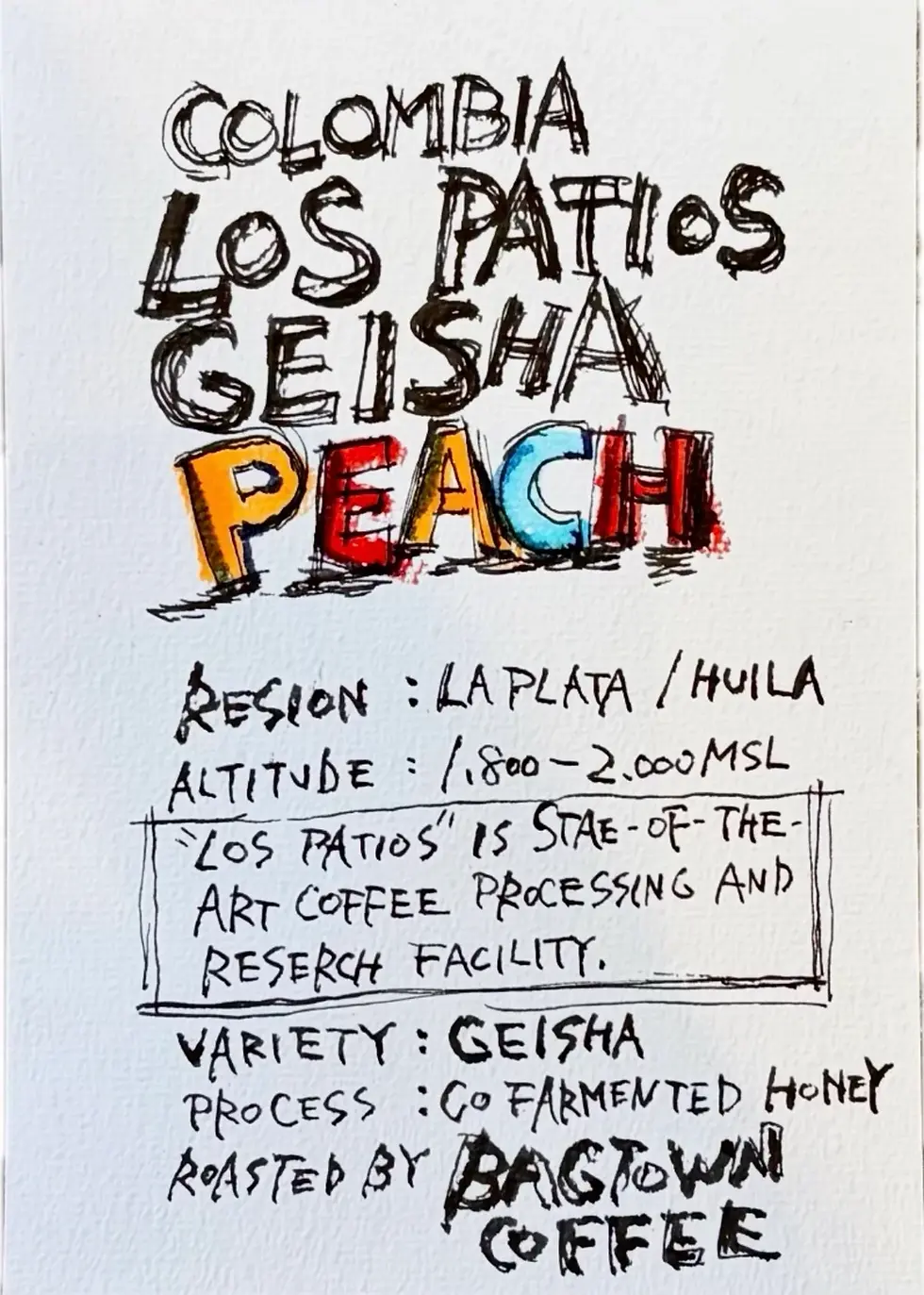 Thumbnail: 日本 Bag Town Coffee 哥倫比亞藝伎咖啡豆 LOS PATIOS GEISHA PEACH