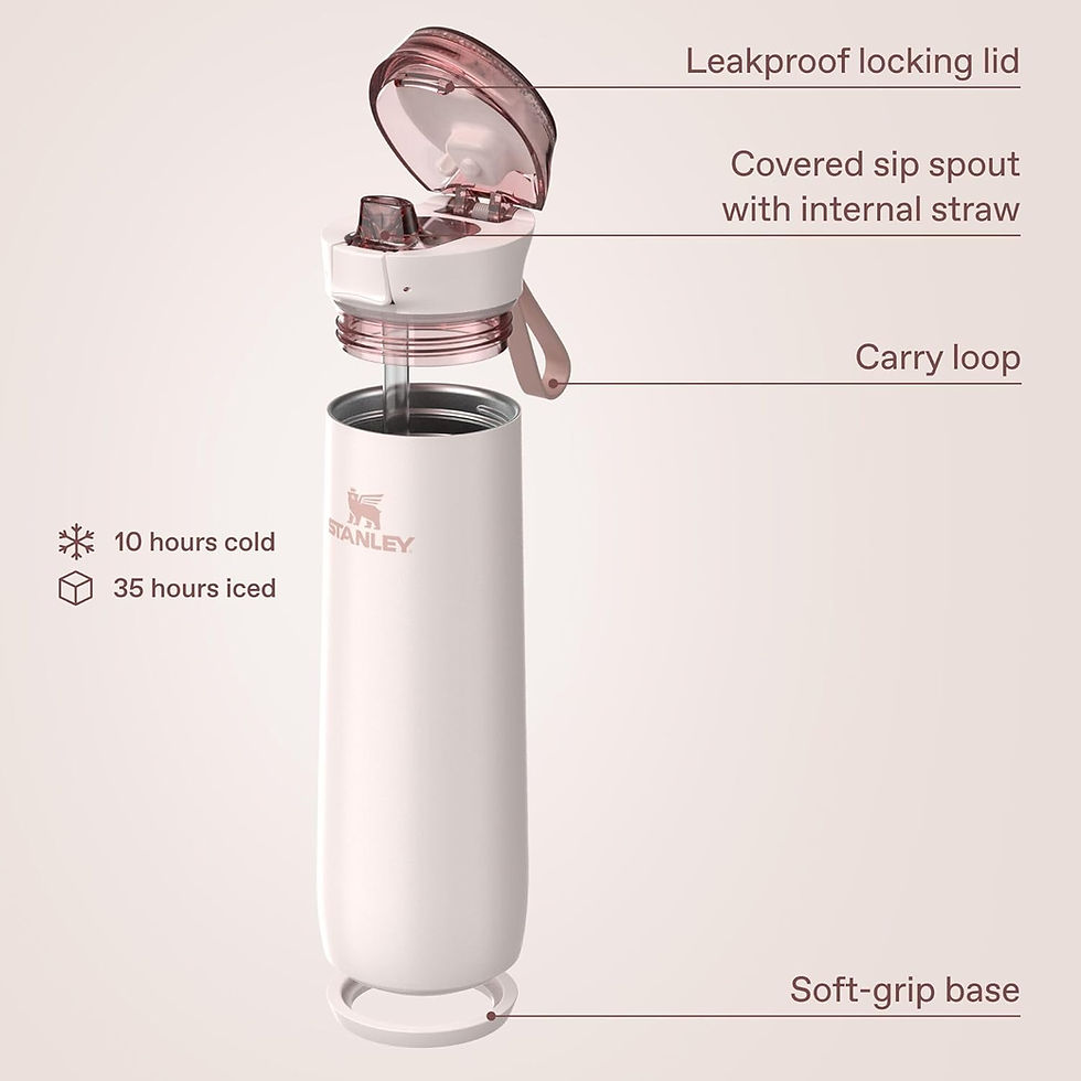 Thumbnail: Stanley Flowstate Spring Bottle 保溫水樽 20oz - Rose Quartz 玫瑰粉配色