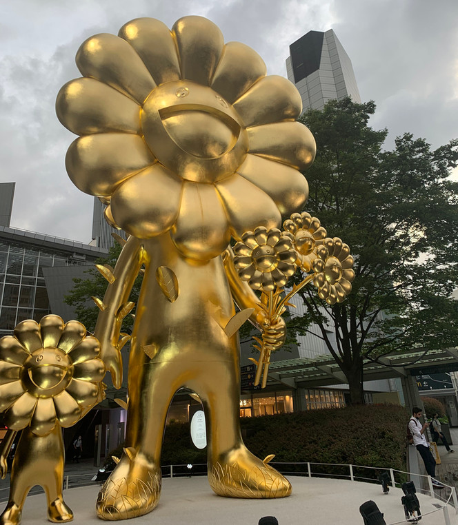 金色のお花の親子