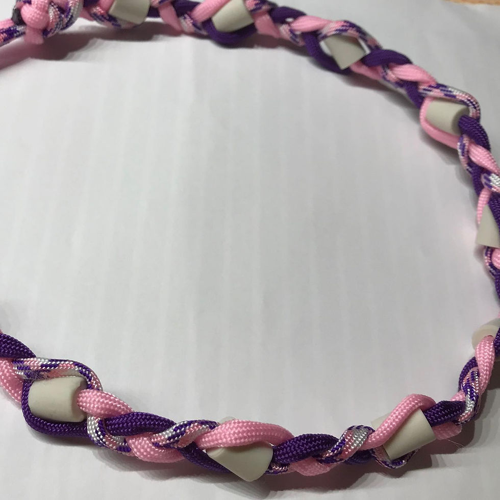 Miniaturbild: EM-Keramik-Schmuckhalsbänder - pink/lila