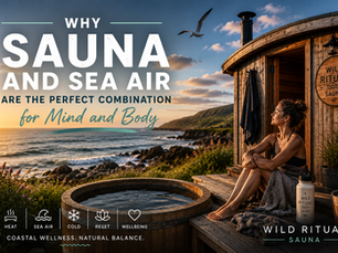 oastal sauna Scotland overlooking the sea Wild Ritual Sauna coastal wellness