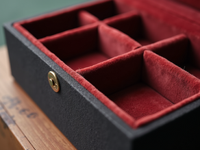 Jewellery stored in separate compartments to prevent damage