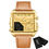 Thumbnail: BOAMIGO Top Brand Luxury Fashion Men Watches Gold Steel Sport Square Digital 