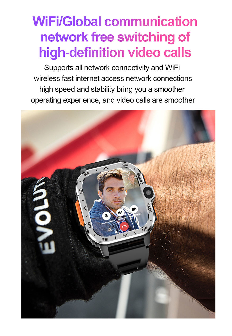 Thumbnail: Smart Watch Men GPS 16G/64G ROM Storage HD Dual Camera NFC 2G 4G SIM Card WIFI 