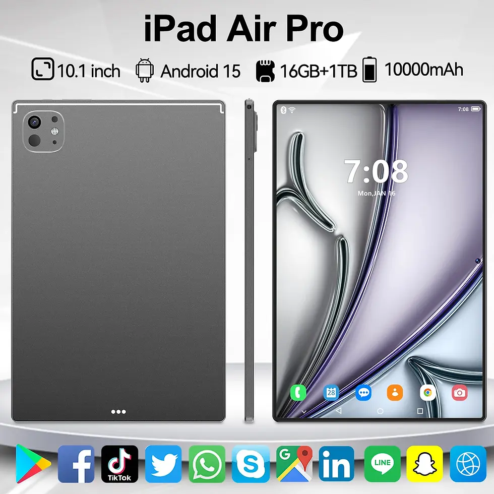 Thumbnail: Tablet Original IPad Air Pro 10.1" HD 4K Android 15 16GB+1T 10000mAh 5G Dual SIM
