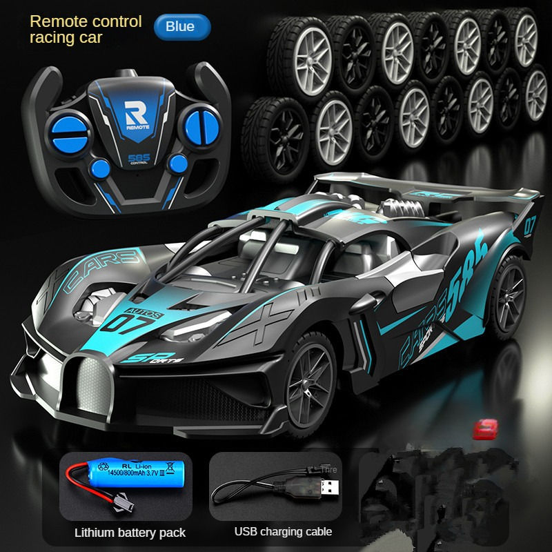 Thumbnail: Children's remote control car four-way charging wireless electric toy Bugatti ca