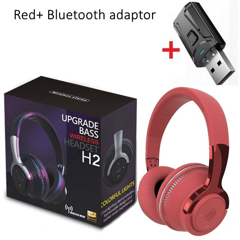 Thumbnail: Tv Bluetooth Headphones Wireless Headphon with Mic USB Adaptor Headset 