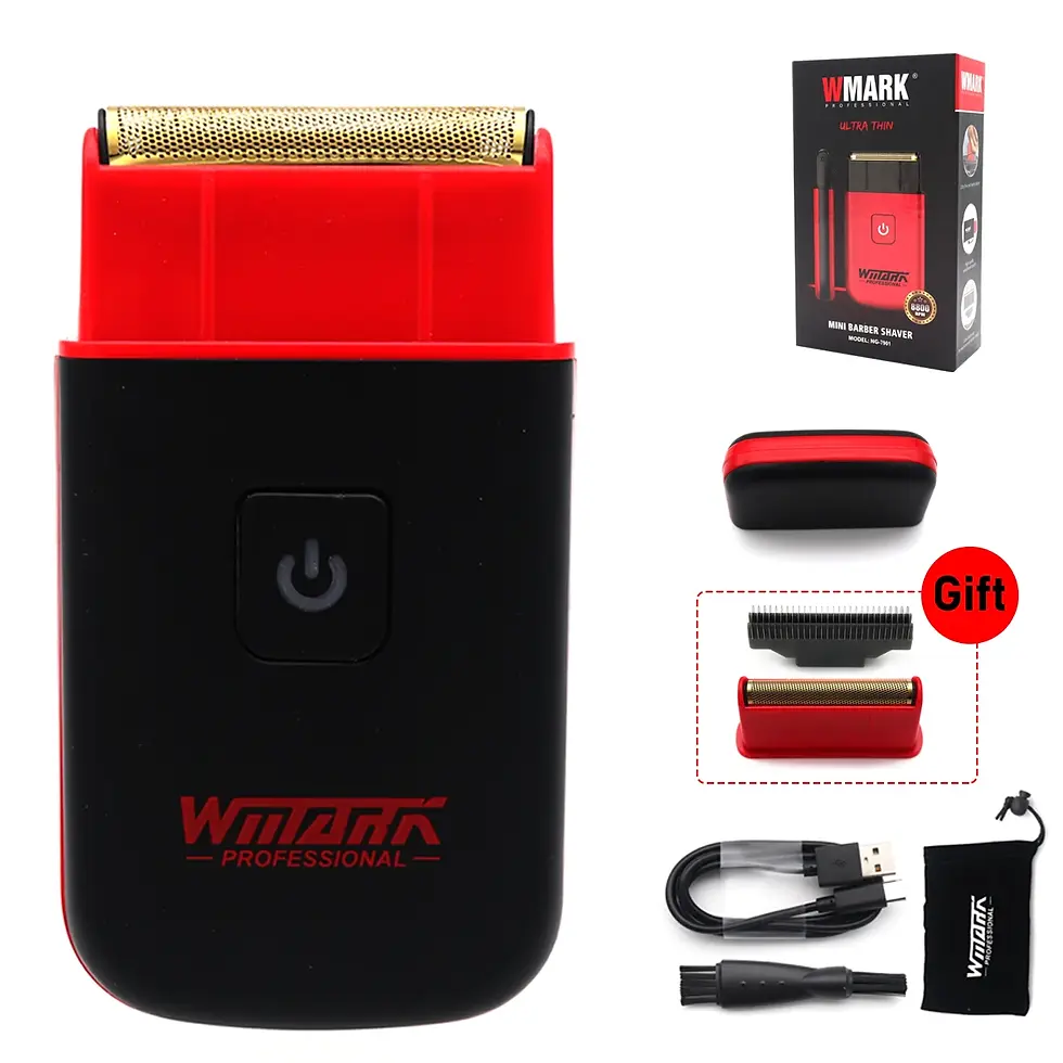Thumbnail: WMARK NG-7901 Electric Shaver 8800RPM Full Metal Mini body Cordless Professional