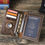 Thumbnail: CONTACT'S Genuine Leather Passport Wallets Card Holder Coin Purse AirTag Slot Me