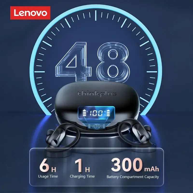 Thumbnail: Original Lenovo LP75 TWS Bluetooth V5.3 Headphones Wireless LED Digital Display 