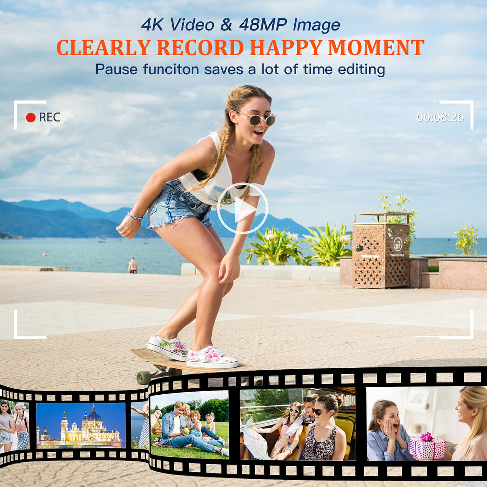Thumbnail: 4K Digital Camera Auto Focus 48MP Vlogging Camera for YouTube and Anti-Shake Vid