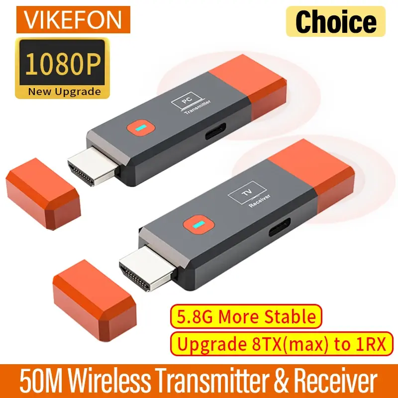 Wireless HDMI Video Transmitter and Receiver Extender kit TV Stick Dongle Adapte
