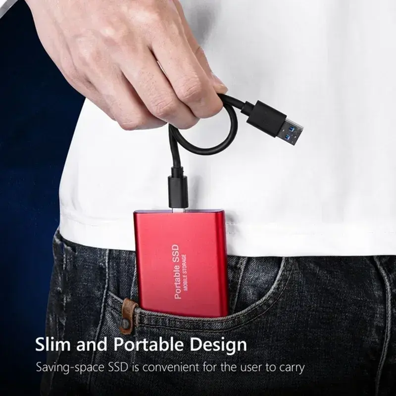 Thumbnail: Xiaomi Mijia Portable 128TB 64TB SSD External Moblie Hard Drive High Speed 16TB 