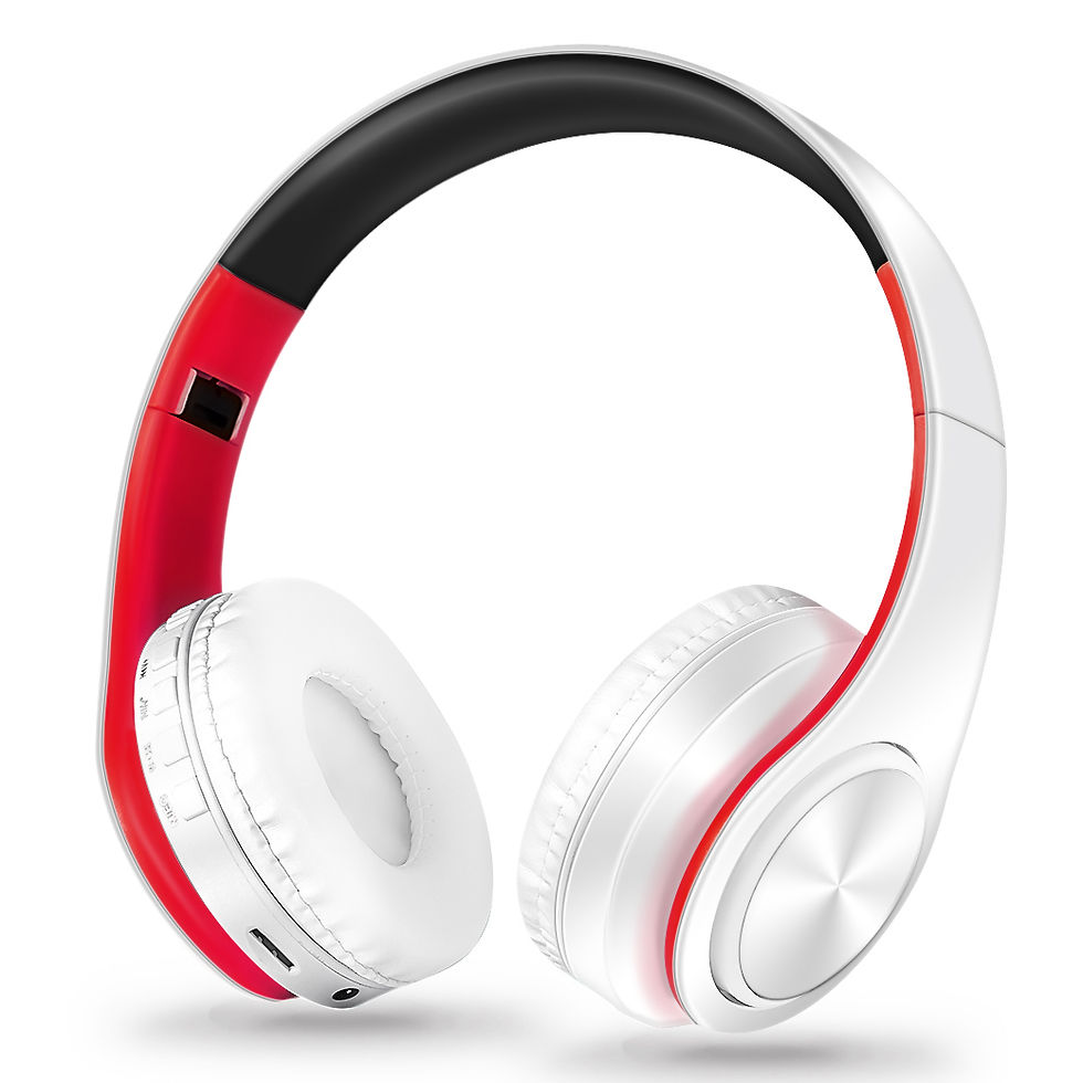 Thumbnail: Men Gift Gold Wireless Headphones Bluetooth Earphone Stereo Headset with Build-i