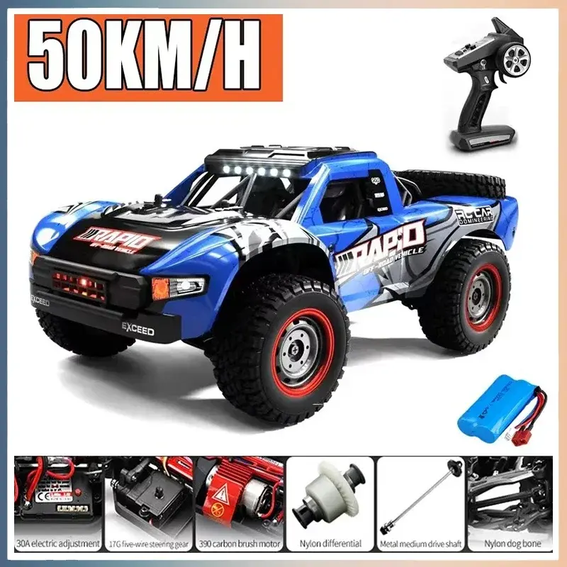Thumbnail: JJRC Q130 1:16 70KM/H 4WD RC Car with Light Brushless Motor Remote Control Cars 
