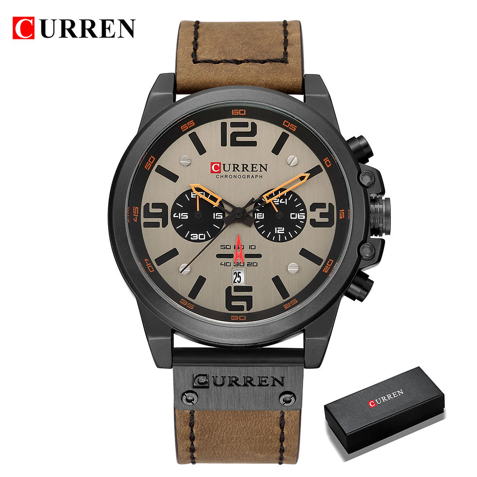 Thumbnail: CURREN Mens Watches Top Luxury Brand Waterproof Sport Wrist Chronograph Quartz