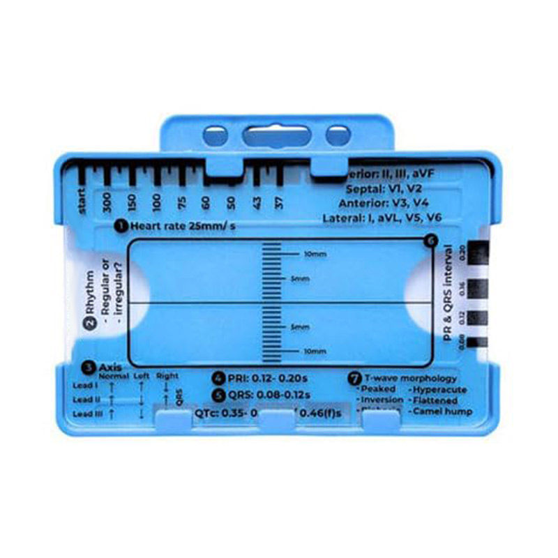 Thumbnail: Ecg 7 Step Ruler Ruler Card For Ecg/ekg Interpretation Portable Pocket Ekg Refer
