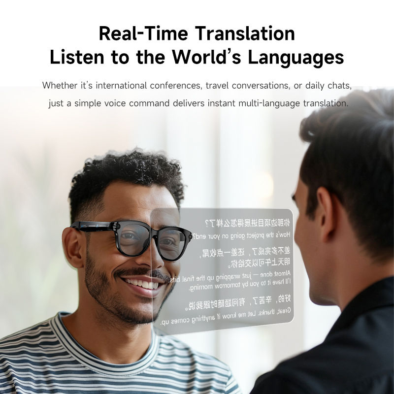 Thumbnail:  AI Smart Glasses AI Translation Sunglasses Bluetooth Calling Music Player 