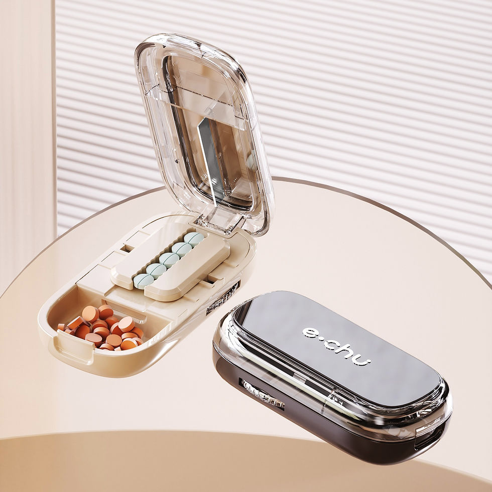 Thumbnail: Pill Cutter With Invisible Storage Box Portable 2 In 1 Mini Drug Tablet Medicine