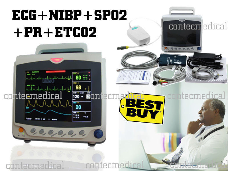 8.4 Inch CO2 Monitoring Vital Signs ICU Patient Monitor ECG NIBP SPO2 PR ETCO2