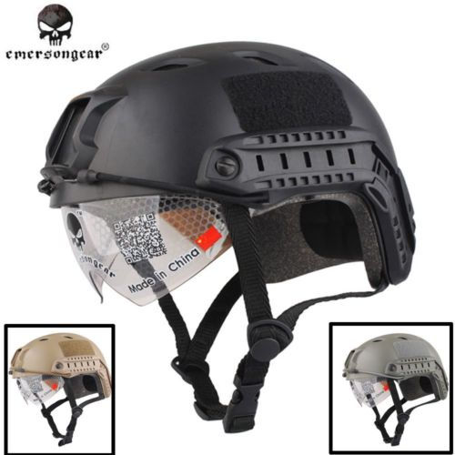 Emersongear-Military-Airsoft-Combat-ABS-Tactical-FAST-Helmet-BJ-Type-with-Goggle