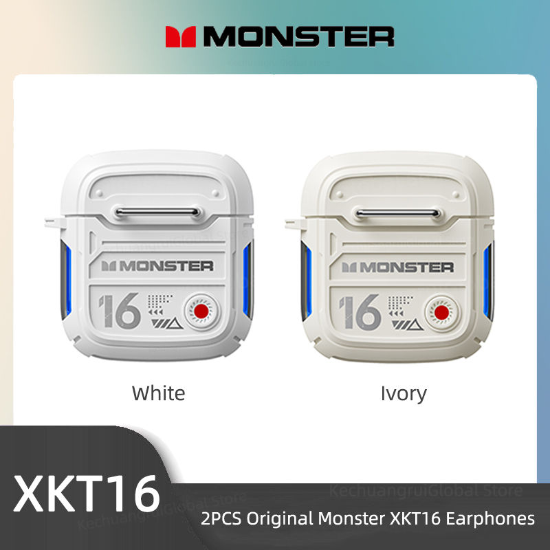 Thumbnail: Monster XKT16 Bluetooth 5.3 Earphones Mechanical Design Wireless Headphones Game