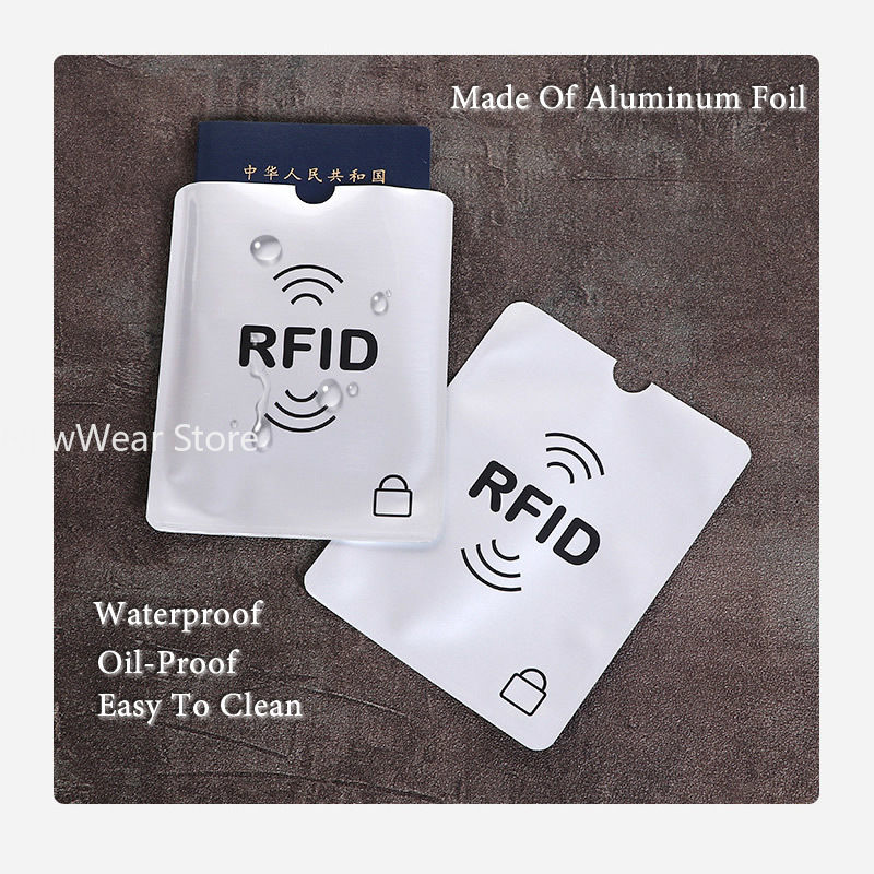 Thumbnail: 1pcs Anti-Scan Card Sleeve Credit NFC RFID Card Protector Anti-magnetic Aluminum