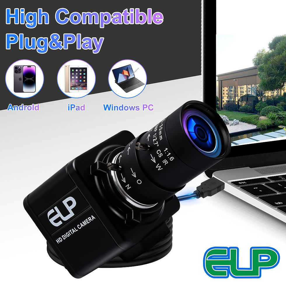 Thumbnail: ELP 16MP Webcam 4656x3496 Ultra HD Web Camera IMX298 UVC 10X Zoom Mini USB Camer