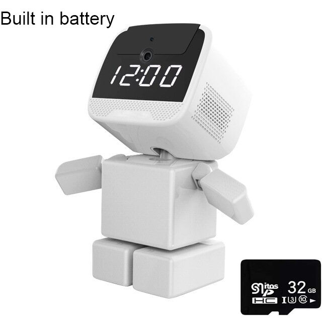 Thumbnail: 1080P Time Display Wireless PTZ IP Camera Robot WIFI 360 degree no dead angle hi