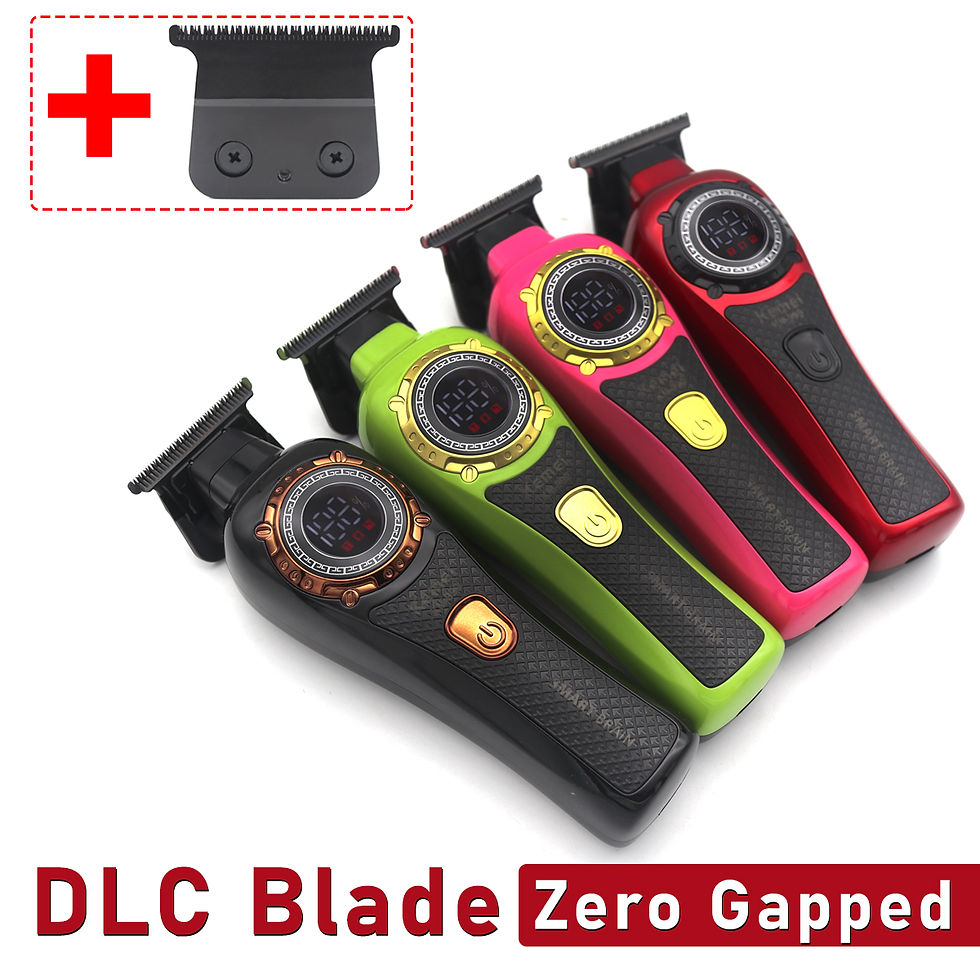 Men's Hair Trimmer DLC T-Blade Zero Gapped Cordless USB Professional Hair Clippe