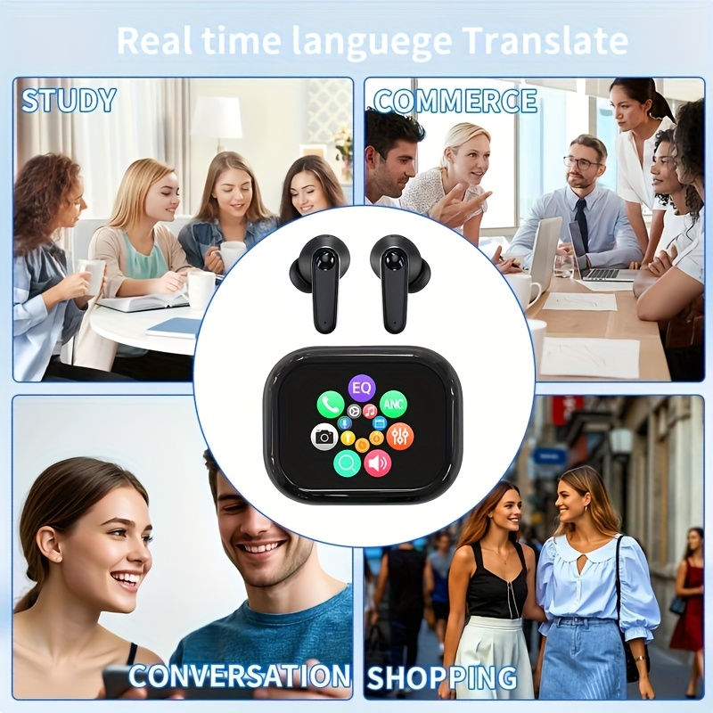 Thumbnail: AI Translation Earphones Smart Touch Screen Translation Earphones 144 Language