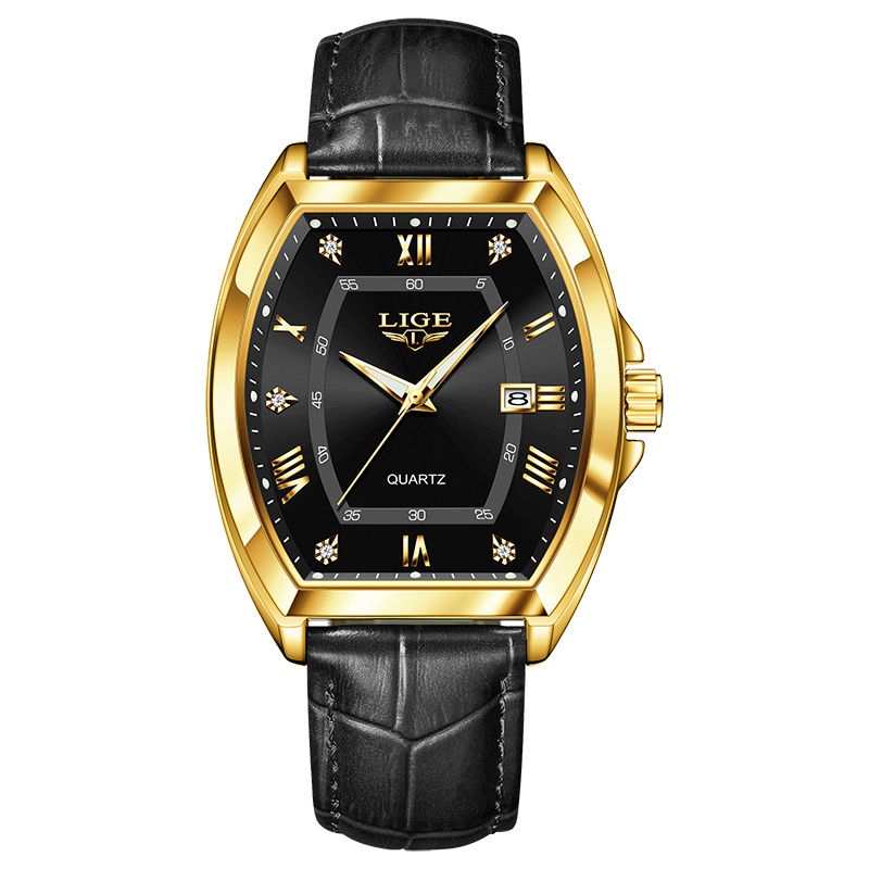 Thumbnail: LIGE Men's Watches Luxury Original Top Brand Quartz Watch for Men Leather