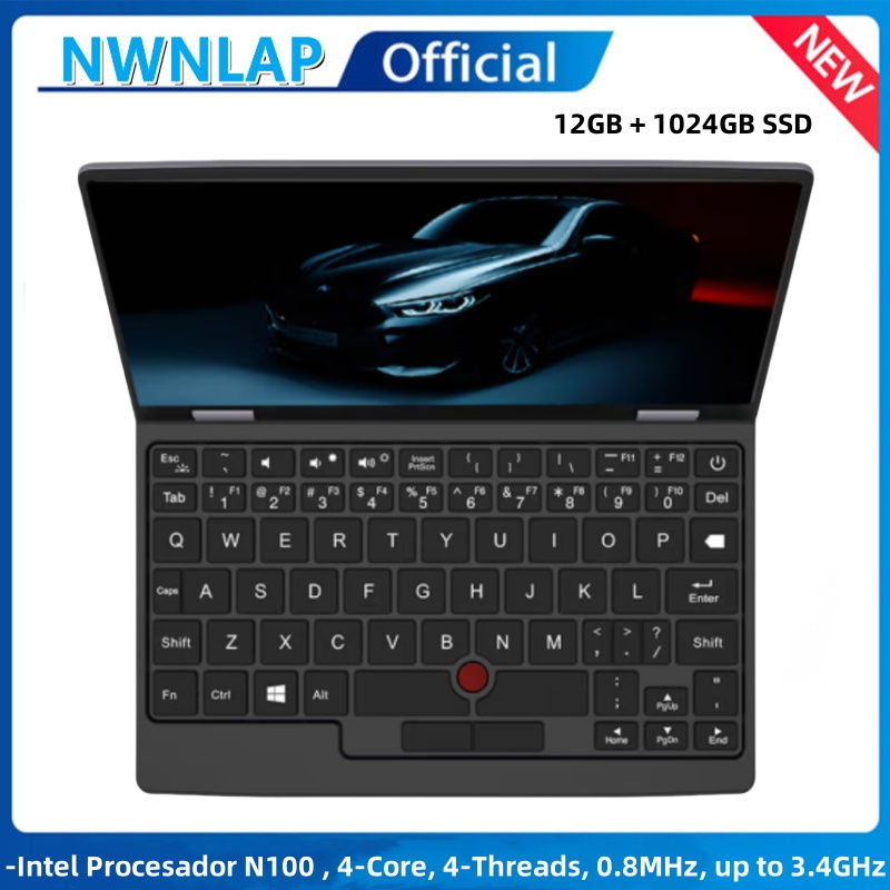 7 inch Pocket Laptop N100 Notebook Touch Screen Portable Netbook Win 11 Pro 16GB
