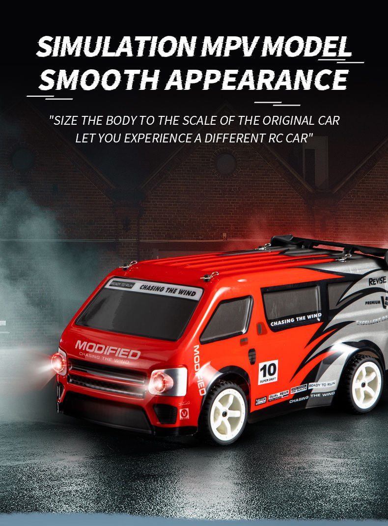 Thumbnail: JJRC Q125 RC MPV Drift Car 2.4Ghz RC Sport Racing Drift 1:16 4WD Remote Control 