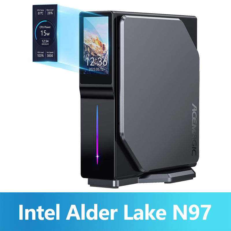 Thumbnail: ACEMAGIC S1 Mini PC Gamer Windows 11 Intel 12th Alder Lake N100 DDR4 16GB 512GB 