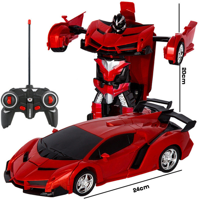 Thumbnail: 2 in 1 Electric RC Car Transformation Robots Children Boys Toys Outdoor Remote C