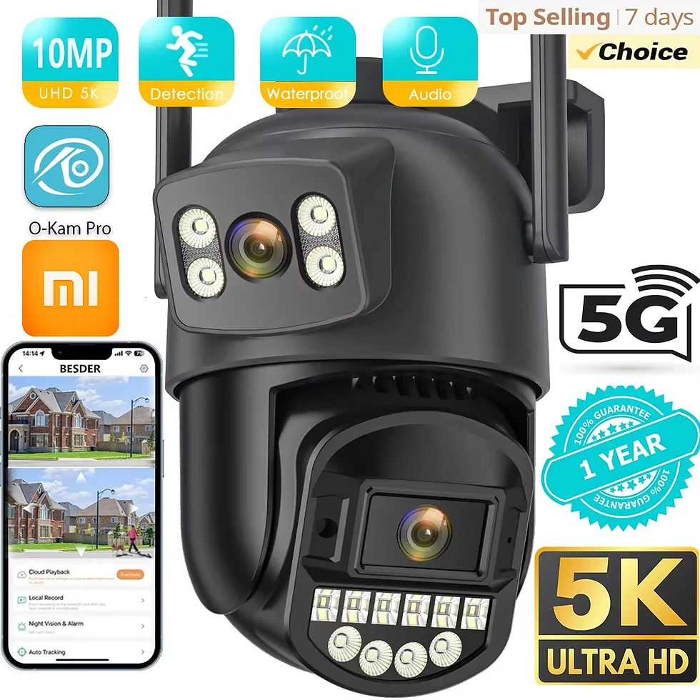 Xiaomi 10MP PTZ IP Camera 8MP 5K Outdoor Dual Lens Dual Screen 5G WIFI Camera AI