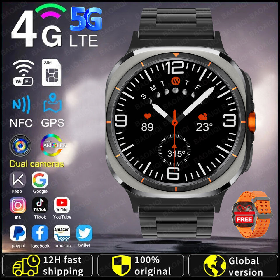 Thumbnail:  Samsung Watch Galaxy 7 Ultra Smart Watch Video Call 4G/5G SIM Card GPS WIFI 
