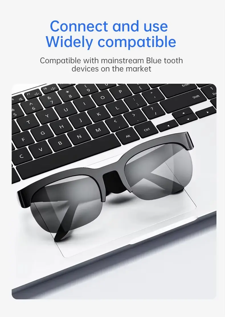 Thumbnail:  Smart Glasses 150+ Language Real-Time Translation Music Glasses for Men Women 