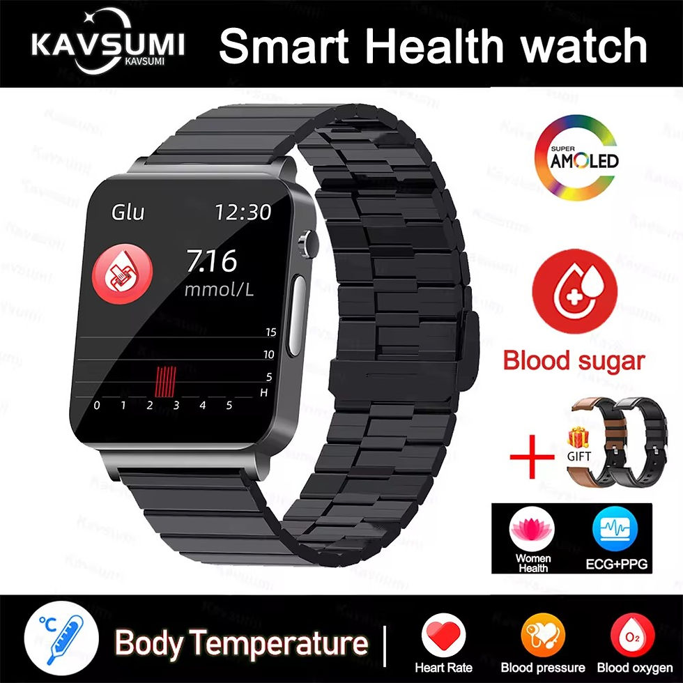 Thumbnail: Smart Watch Blood Sugar  Men ECG+PPG Heart Rate Body Temperature Monitor Women 