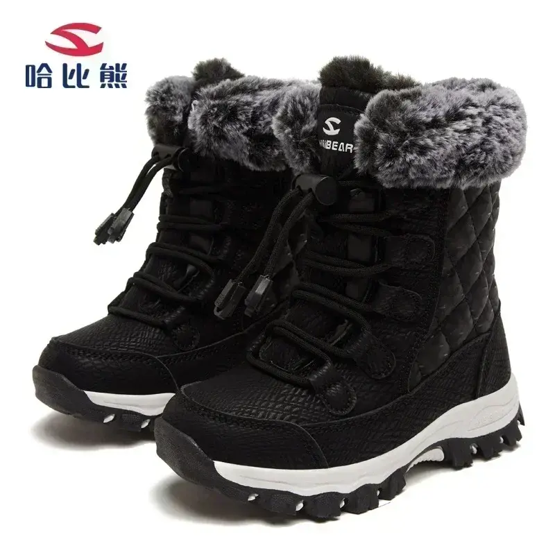 Thumbnail: Children Snow Boots Winter Girls and Boys Plush Shoes Kids for Toddlers High Qua