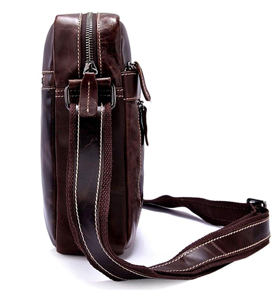 Thumbnail: MVA Men's Vintage Genuine Cow Leather Shoulder Messenger bag Satchel Bags New