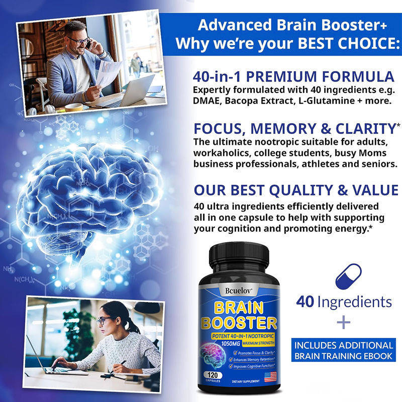 Thumbnail: Advanced Brain Booster - Promotes Healthy Brain Development, Improves Memory, Co