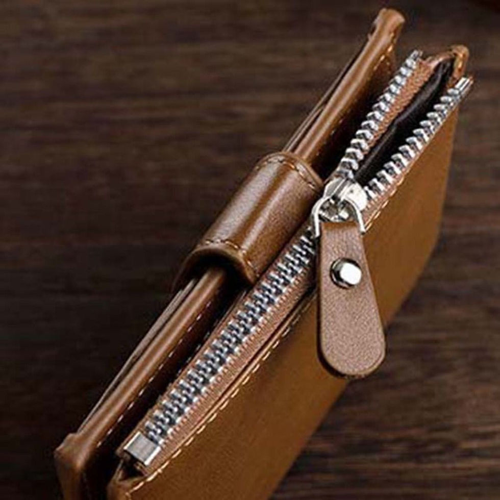 Thumbnail: Creative Purse Men PU Wallet Folded Wallet Bag Card Brand Business Unisex