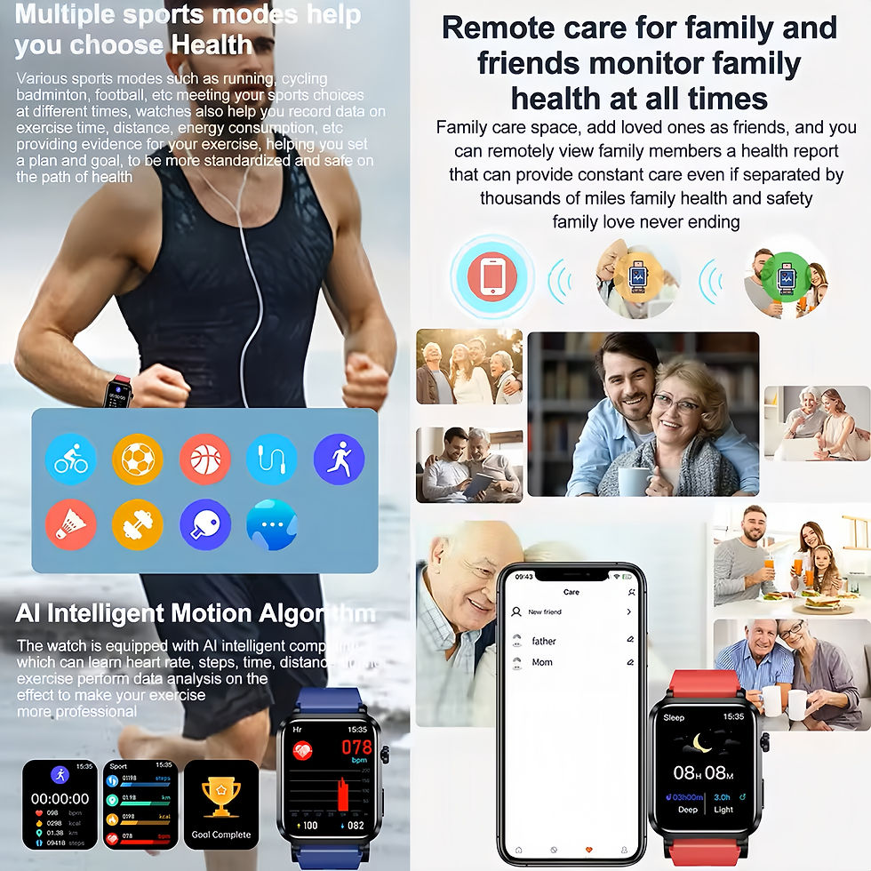 Thumbnail: New Airbag Smart Watch man women air Pump ECG True Accurately Blood Pressure 