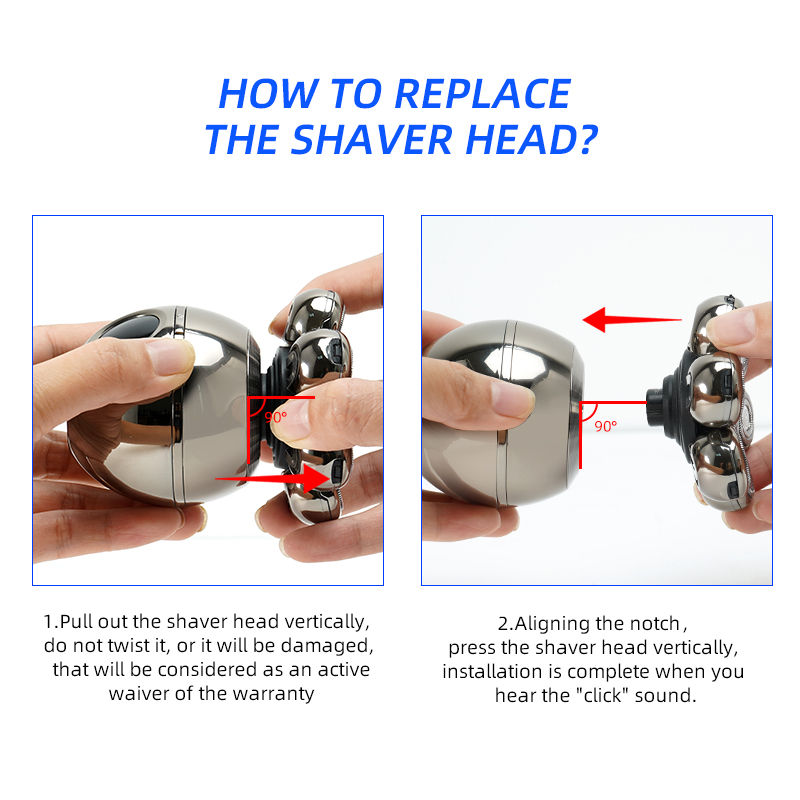 Thumbnail: Men Grooming Kit Wet Dry Electric Shaver Beard Hair Trimmer Electric Razor Recha