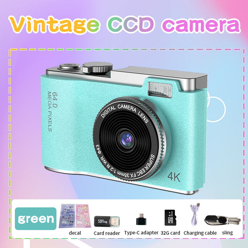 Thumbnail: Digital Camera 4K 64MP Photography Camera Video Camcorder Rechargeable Cameras 2