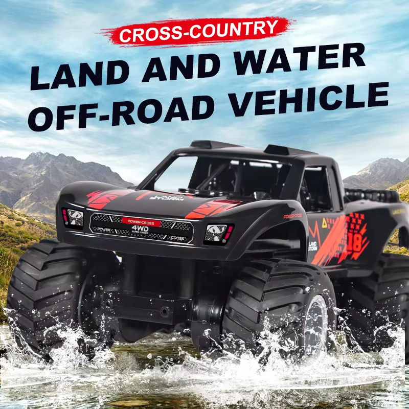 Thumbnail: JJRC Q156 Remote Control Toy 4WD Off Road Amphibious Climbing Vehicle Waterproof