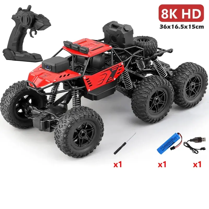 Thumbnail: 1: 18 Six Wheel Drive RC CAR Cross-country Climbing Spray Racing Car Remote Cont